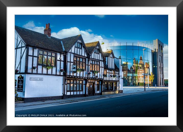 York Black swan pub and the Hiscox building  254 Framed Mounted Print by PHILIP CHALK
