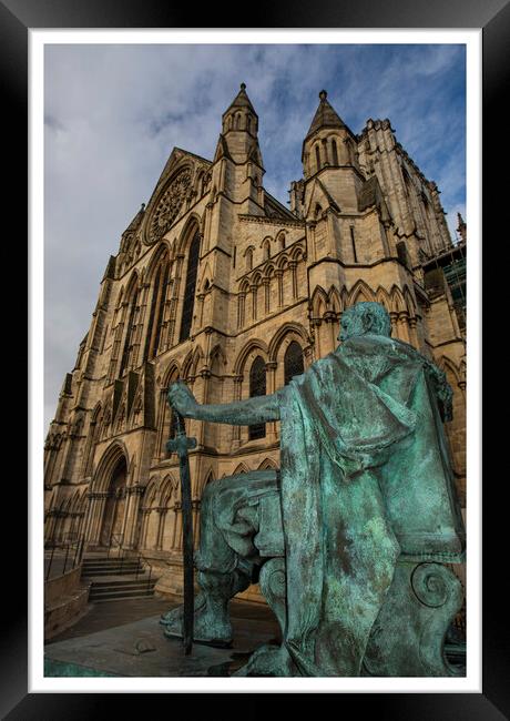 Constantine in front of the York minster 255 Framed Print by PHILIP CHALK