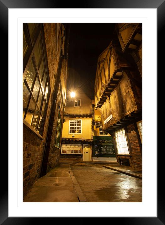 Little Shambles in York 257 Framed Mounted Print by PHILIP CHALK