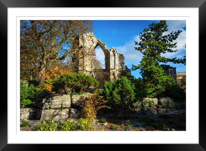 Building arch in York's museum gardens 260 Framed Mounted Print by PHILIP CHALK