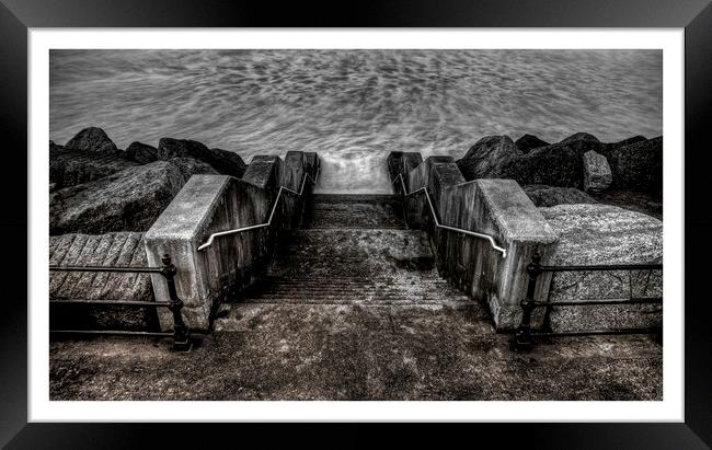 Gritty Scarborough steps 276 Framed Print by PHILIP CHALK