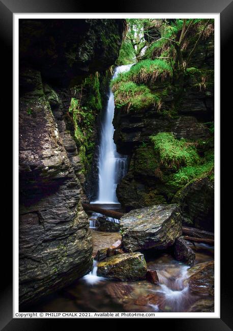 Secret waterfall in the lake district 282 Framed Print by PHILIP CHALK