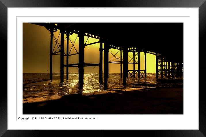 Blackpool pier abstract 305  Framed Mounted Print by PHILIP CHALK