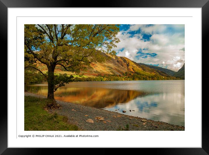 Buttermere in the late summer light 322 Framed Mounted Print by PHILIP CHALK