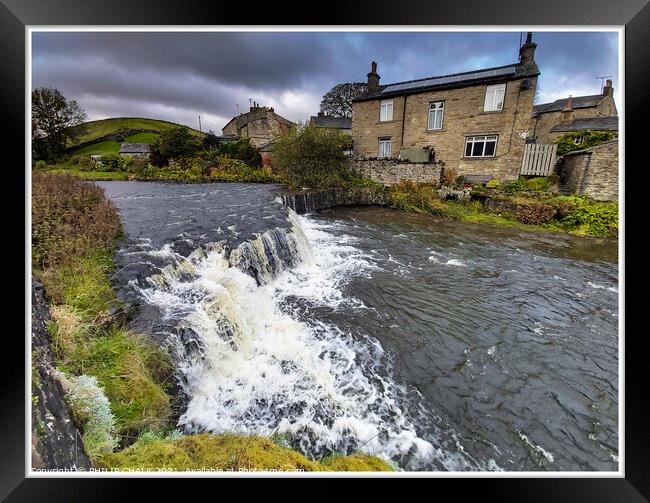 Gayle beck near Hawes in the Yorkshire dales 362  Framed Print by PHILIP CHALK
