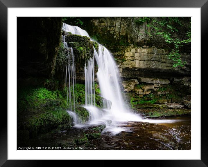 Cauldron Force Waterfall 380  Framed Mounted Print by PHILIP CHALK