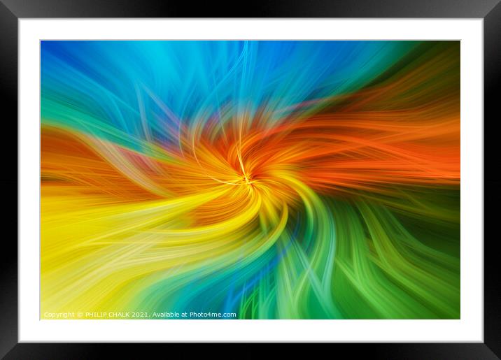 Twirl art abstract  Framed Mounted Print by PHILIP CHALK