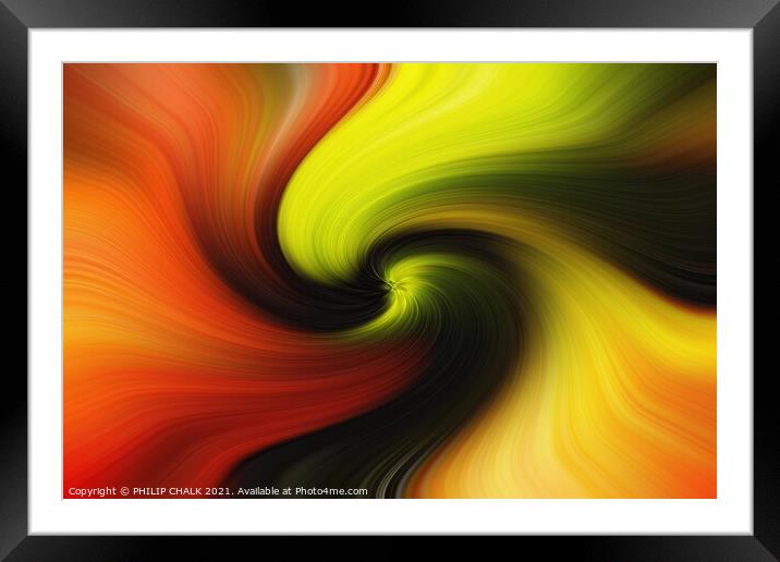 Abstract colourful  twirl pattern 405  Framed Mounted Print by PHILIP CHALK