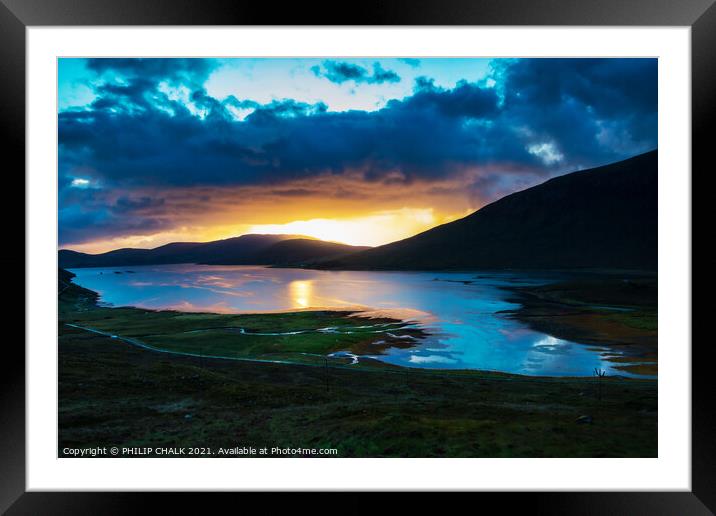 Isle of Skye sunset 438  Framed Mounted Print by PHILIP CHALK
