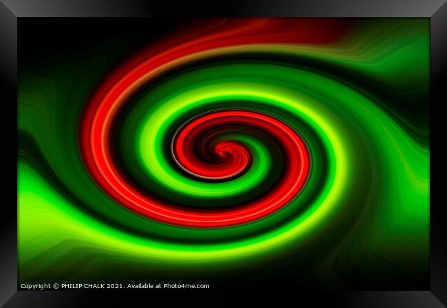 Abstract swirl vortex 448  Framed Print by PHILIP CHALK