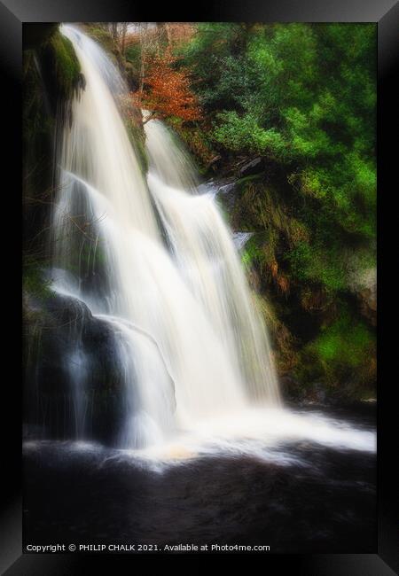Dreamy waterfall in the Yorkshire dales Framed Print by PHILIP CHALK