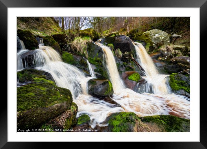 arty Posforth waterfall. 463  Framed Mounted Print by PHILIP CHALK