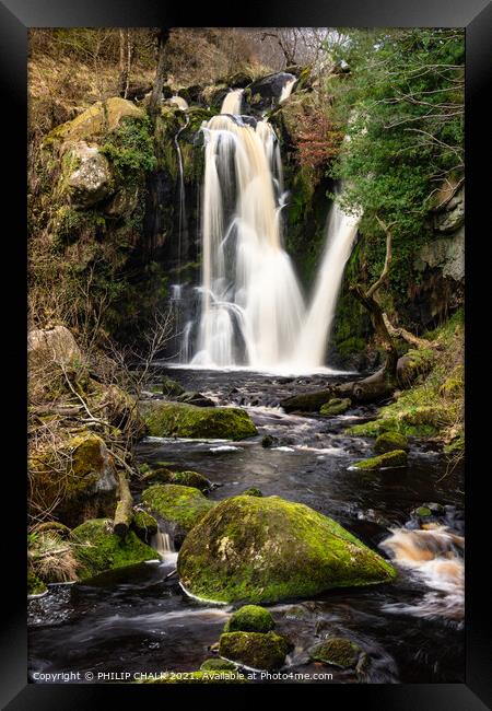 Waterfalls in Yorkshire, Posforth falls 468 Framed Print by PHILIP CHALK