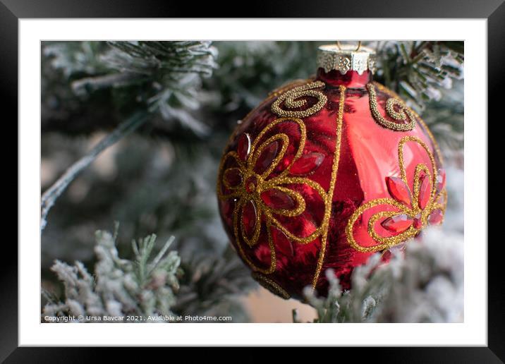 Red Christmas  Framed Mounted Print by Ursa Bavcar