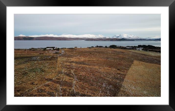 Snowy mountains Framed Mounted Print by Donald Matheson