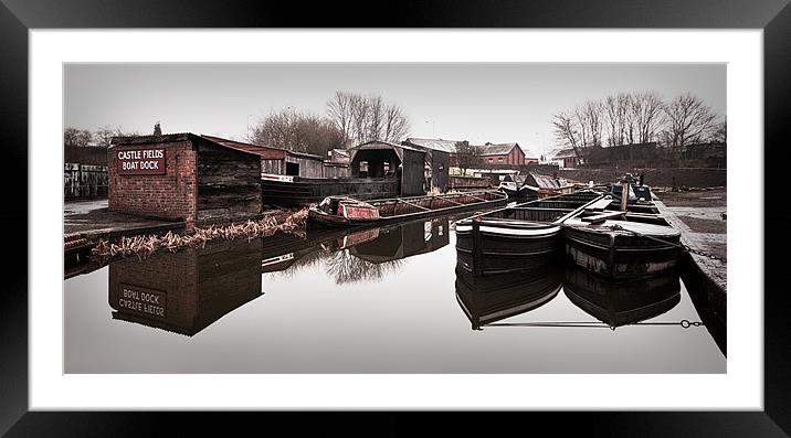 Castle Fields Boat Dock Framed Mounted Print by Jeni Harney