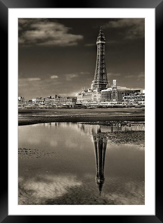 Blackpool Tower Reflections Framed Mounted Print by Jeni Harney