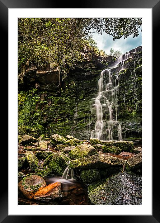 Middle Black Clough Falls Framed Mounted Print by Jeni Harney