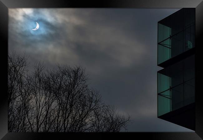 Solar Eclipse in Manchester Framed Print by Jeni Harney