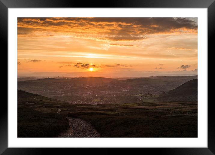 Mossley and Greater Manchester Beyond Framed Mounted Print by Jeni Harney