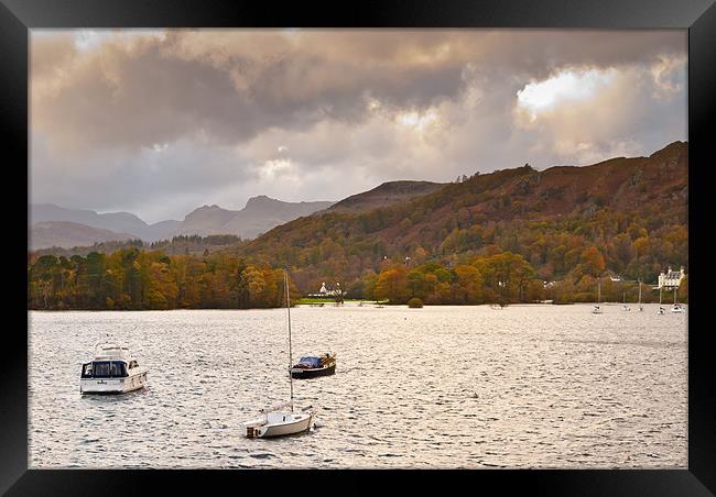 Stormy Skies over Lake Windermere Framed Print by Jeni Harney