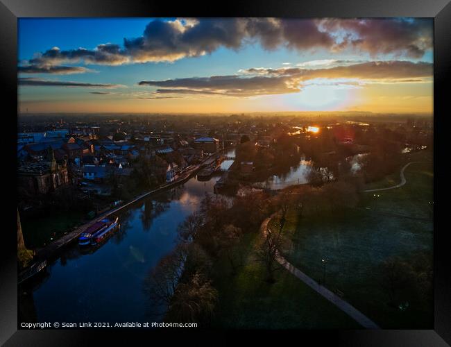 Newark on Trent at Sunset Framed Print by Sean Link