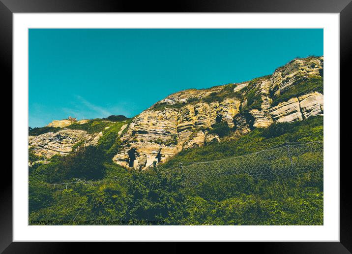 Stonerock Cliff Framed Mounted Print by Grace Wallace