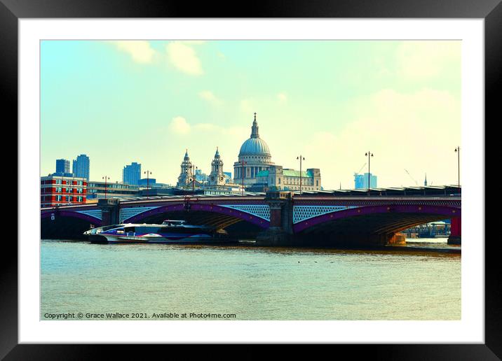 London Summer Framed Mounted Print by Grace Wallace