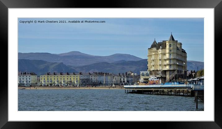 Grand hotel from Llandudno pier Framed Mounted Print by Mark Chesters