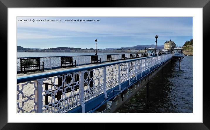 Llandudno pier from the side. Framed Mounted Print by Mark Chesters