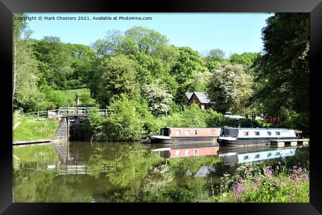 Serene Canal Haven Framed Print by Mark Chesters