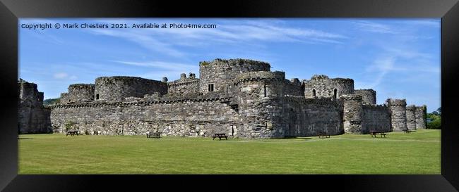 Majestic Ruins of Beaumaris Castle Framed Print by Mark Chesters