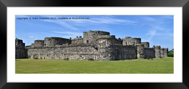 Majestic Ruins of Beaumaris Castle Framed Mounted Print by Mark Chesters