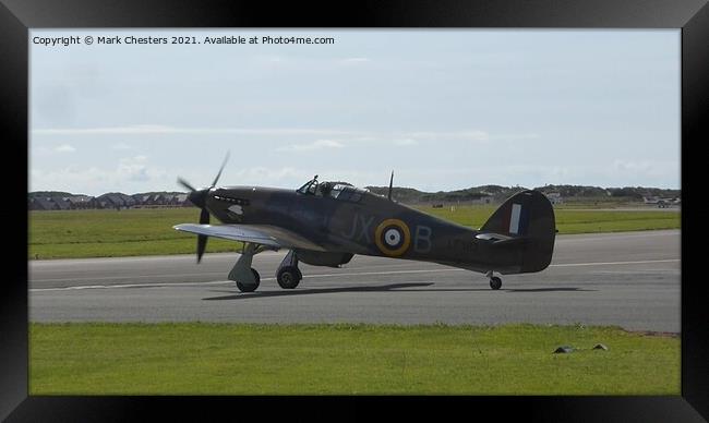 Hawker Hurricane ready to take off. Framed Print by Mark Chesters