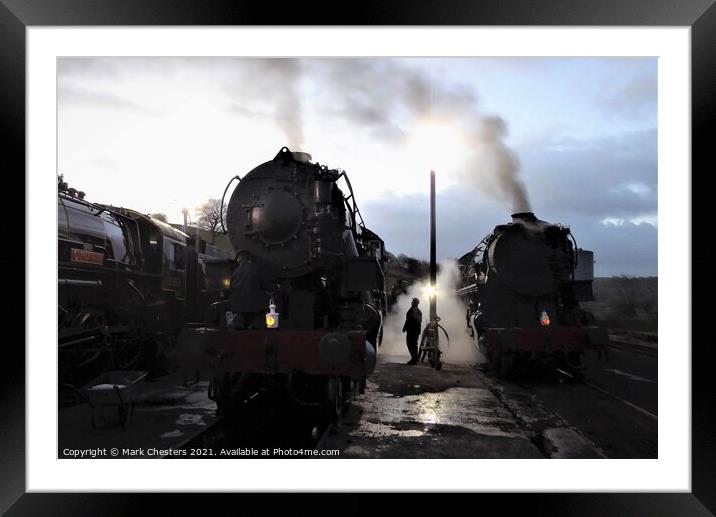 Early Morning Steam Train Spectacle Framed Mounted Print by Mark Chesters