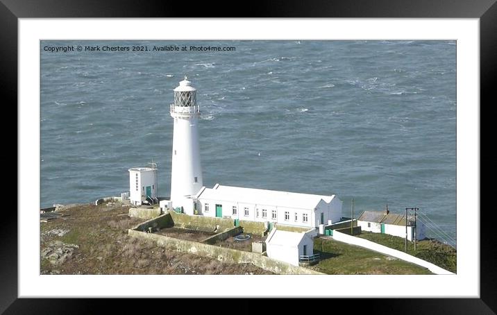 South stack lighthouse Framed Mounted Print by Mark Chesters