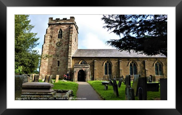 St Werburghs church on a sunny day Framed Mounted Print by Mark Chesters