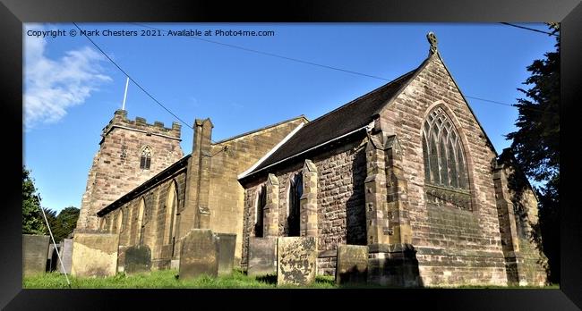 St Werburghs church on a sunny day Framed Print by Mark Chesters