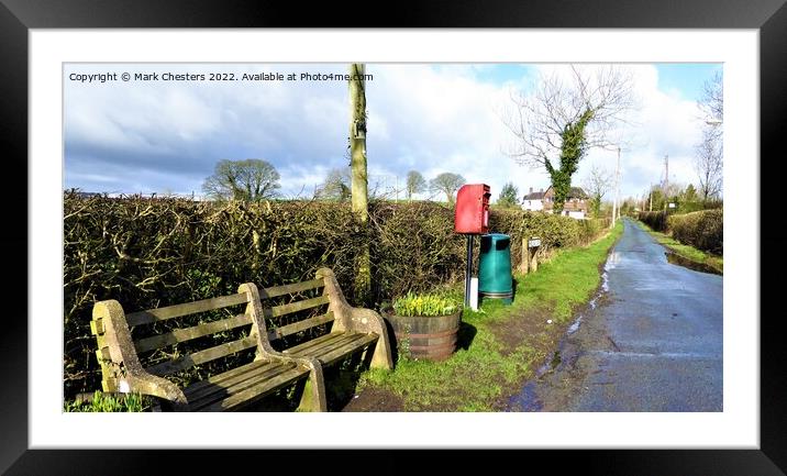 Lonely country lane. Framed Mounted Print by Mark Chesters
