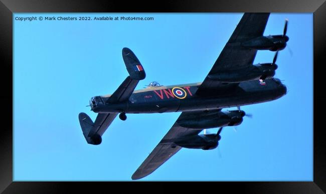 Majestic Lancaster Soars over Southport Framed Print by Mark Chesters