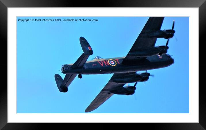 Majestic Lancaster Soars over Southport Framed Mounted Print by Mark Chesters