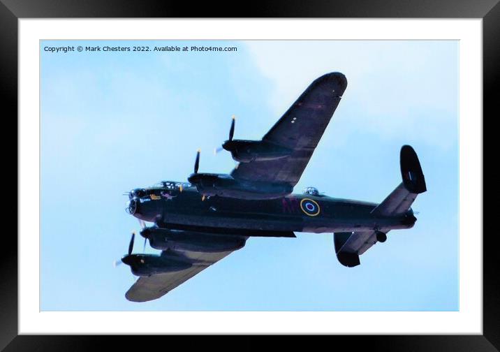 Majestic Avro Lancaster Soars over Southport Framed Mounted Print by Mark Chesters