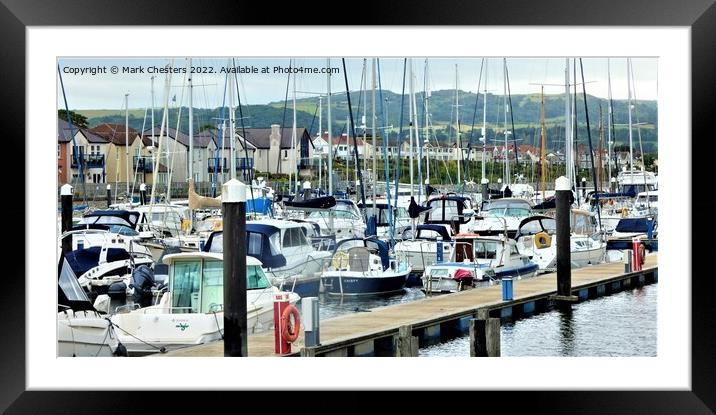 DEGANWY MARINA 1 Framed Mounted Print by Mark Chesters