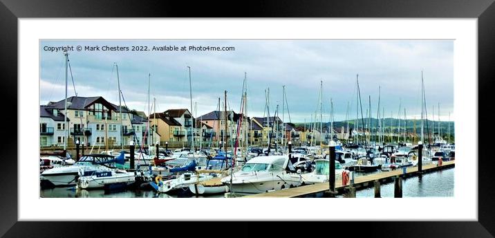 Serenity at Deganwy Marina Framed Mounted Print by Mark Chesters