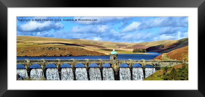 Craig Goch dam Framed Mounted Print by Mark Chesters