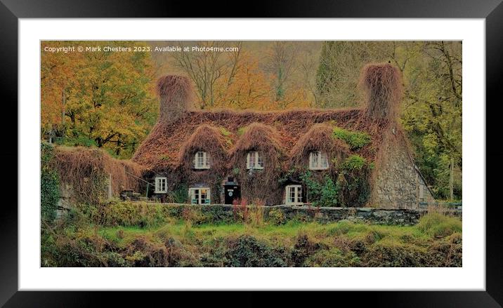 Llanrwst tea room Where Autumn meets tradition Framed Mounted Print by Mark Chesters