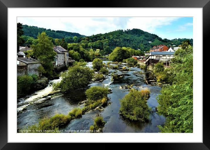 Serenity on Llangollen River Dee Framed Mounted Print by Mark Chesters
