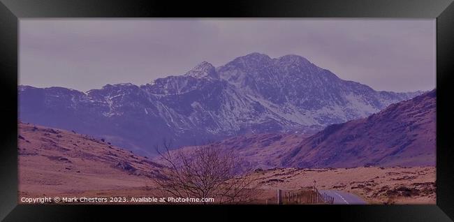 Snowdonia in winter Framed Print by Mark Chesters