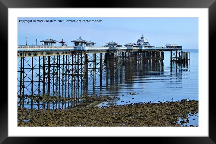 Serenity of Llandudno Pier Framed Mounted Print by Mark Chesters