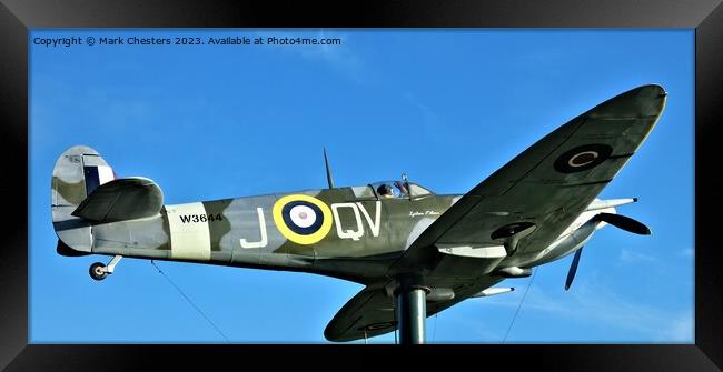 Flying High Lytham St Annes Spitfire Framed Print by Mark Chesters